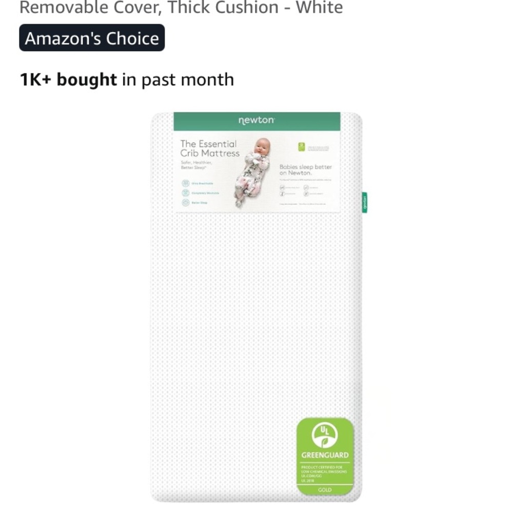 Newton Breathable Crib Mattress with Removable Cover